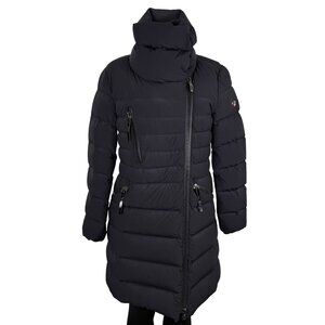 Post Card Womens Black Real Down Winterproof Puffer Jacket Elegant Warm Size 46